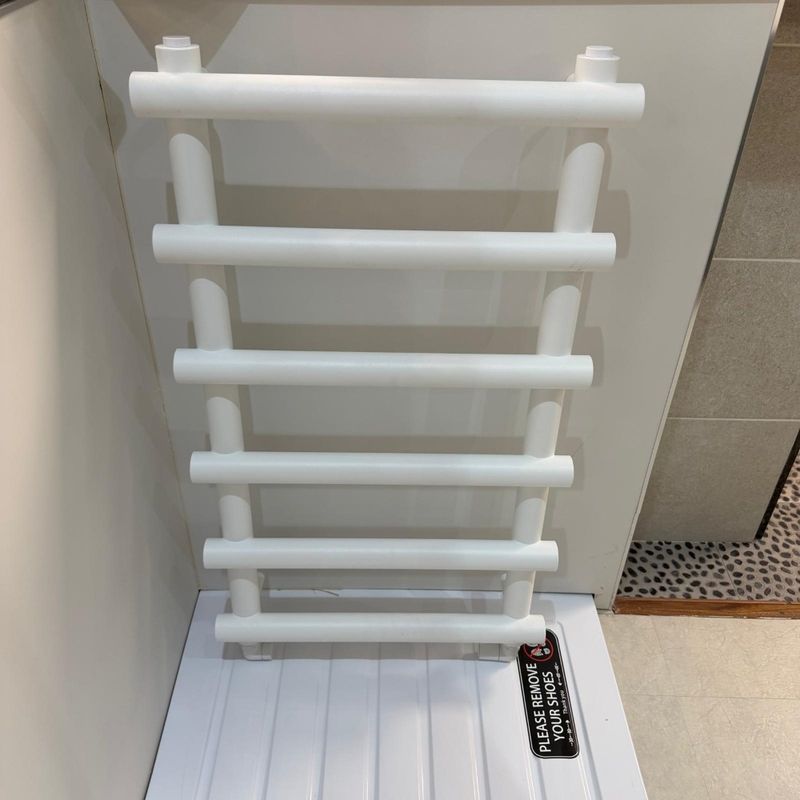 Ex-Display Marlow 850mm x 500mm Towel Warmer Matt White + Manual Corner Valves