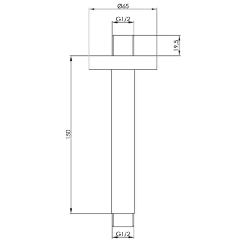 Ex-Stock JTP VOS Ceiling Arm Brushed Brass