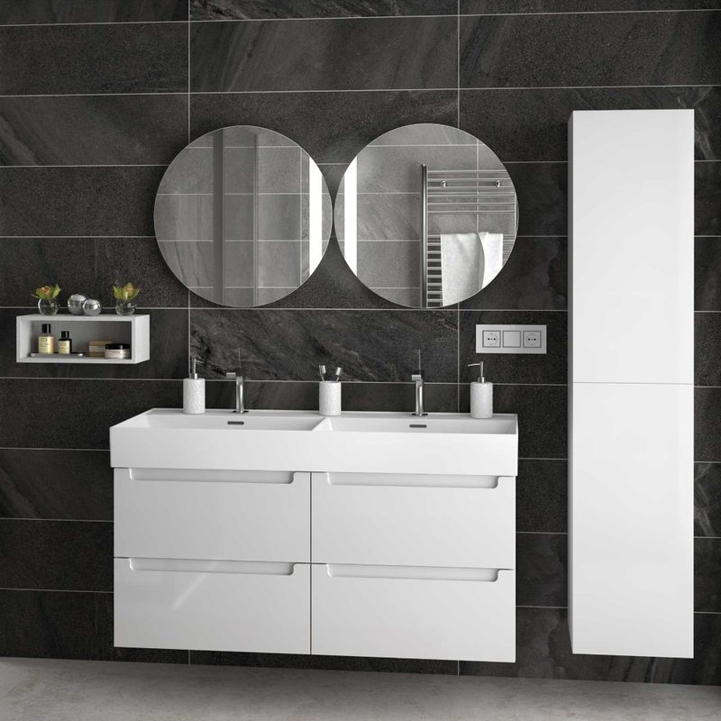 Ex-Stock Salgar Veneto Double Ceramic Basin 1210 x 120 x 460 mm