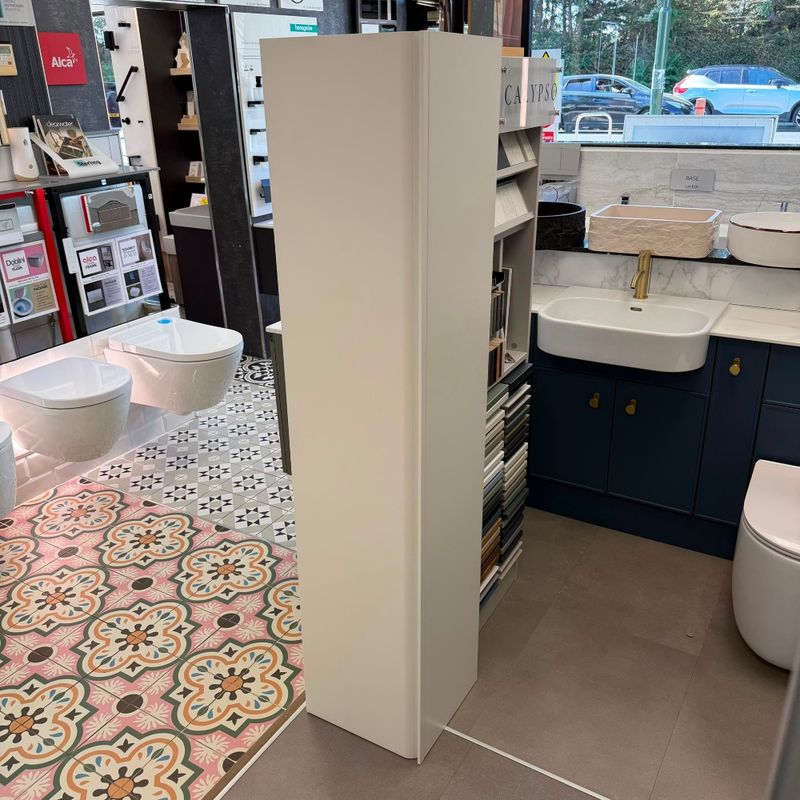 Ex-Display Laufen Meda Tall Cabinet 1 Door Left Hinged Matt White *Minor Damage*