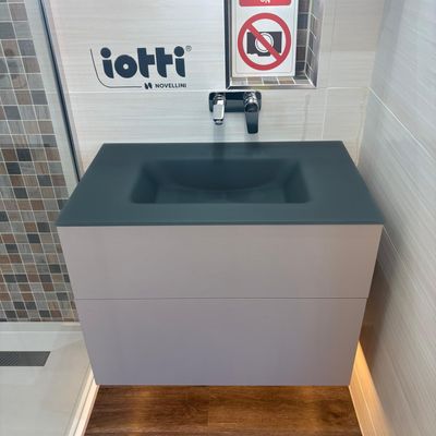 Ex-Display Novellini Iotti Satin Glass Basin 804 x 504 mm NO TAP HOLE