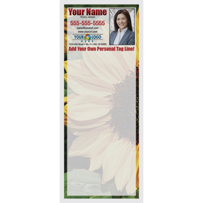 Full Color Custom Notepads | Sunflower with Border