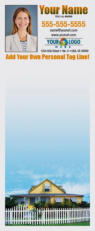 Full Color Custom Notepads | House with White Fence, Lines?: Please Choose, Page Count: 25 Sheets per pad, Quantity: 250