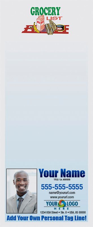 Full Color Custom Notepads | Grocery List Picnic Items, Lines?: Please Choose, Page Count: 25 Sheets per pad, Quantity: 250