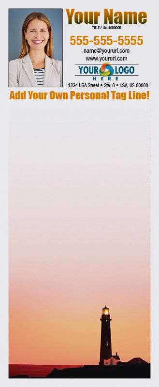 Full Color Custom Notepads | Lighthouse Sunset, Lines?: Please Choose, Page Count: 25 Sheets per pad, Quantity: 250