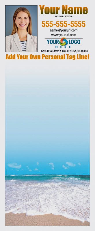 Full Color Custom Notepads | Foam Beach Waves, Lines?: Please Choose, Page Count: 25 Sheets per pad, Quantity: 250