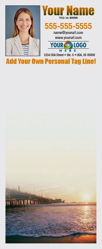 Full Color Custom Notepads | Beach Pier Sunset, Lines?: Please Choose, Page Count: 25 Sheets per pad, Quantity: 250