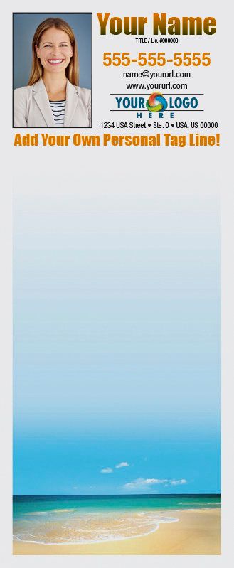 Full Color Custom Notepads | Emerald Beach Shore, Lines?: Please Choose, Page Count: 25 Sheets per pad, Quantity: 250