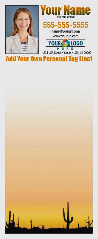 Full Color Custom Notepads | Cactus Orange Sunrise, Lines?: Please Choose, Page Count: 25 Sheets per pad, Quantity: 250