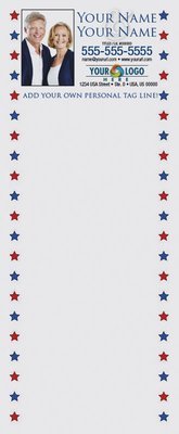 Full Color Custom Notepads | Red and Blue Stars