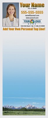 Full Color Custom Notepads | Snow Top Green Field