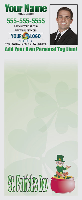 Full Color Custom Notepads | St. Pats Pot of Gold
