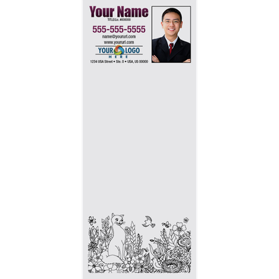 Full Color Custom Notepads | Cat and Birds