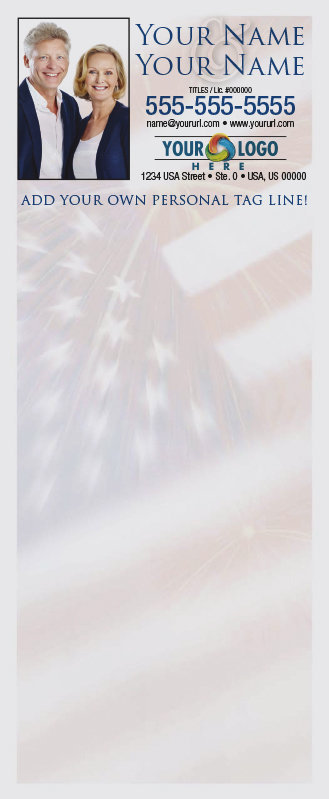 Full Color Custom Notepads | American Flag Fireworks, Lines?: Please Choose, Page Count: 25 Sheets per pad, Quantity: 250