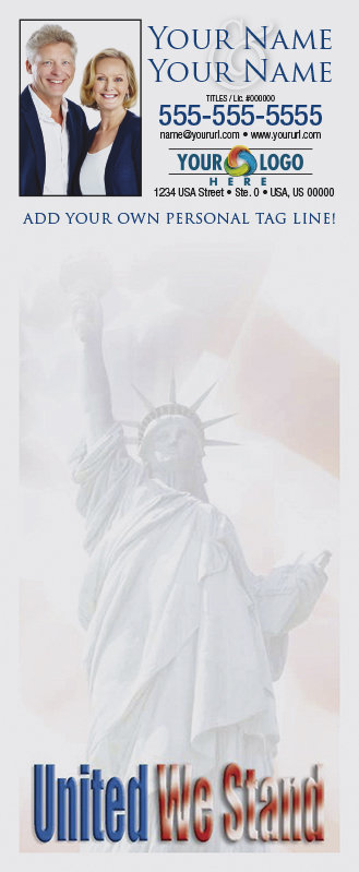 Full Color Custom Notepads | United We Stand Liberty, Lines?: Please Choose, Page Count: 25 Sheets per pad, Quantity: 250