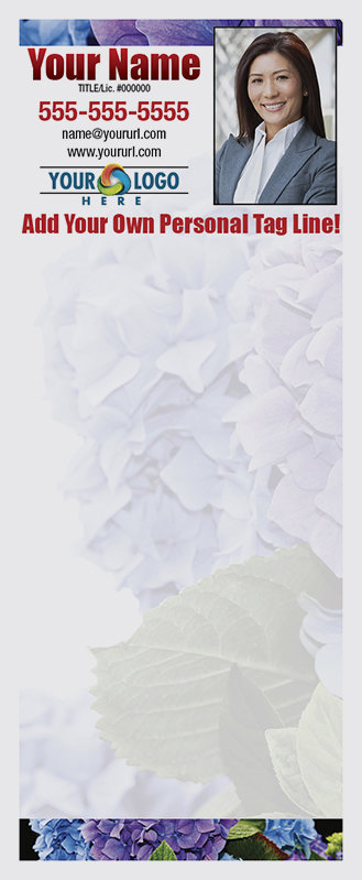 Full Color Custom Notepads | Hydrangeas, Lines?: Please Choose, Page Count: 25 Sheets per pad, Quantity: 250