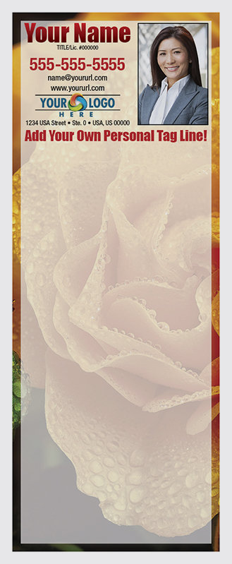 Full Color Custom Notepads | Orange Rose, Lines?: Please Choose, Page Count: 25 Sheets per pad, Quantity: 250