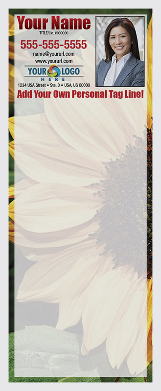 Full Color Custom Notepads | Sunflower with Border, Lines?: Please Choose, Page Count: 25 Sheets per pad, Quantity: 250
