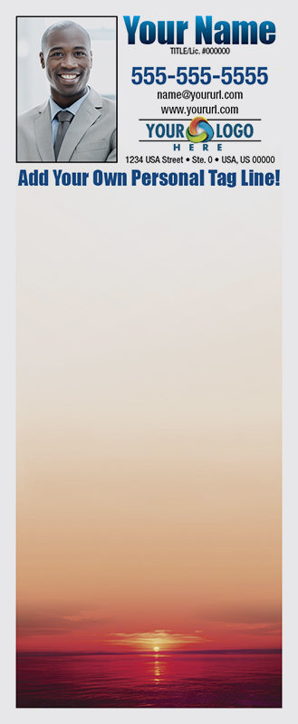 Full Color Custom Notepads | Ocean Sunset, Lines?: Please Choose, Page Count: 25 Sheets per pad, Quantity: 250