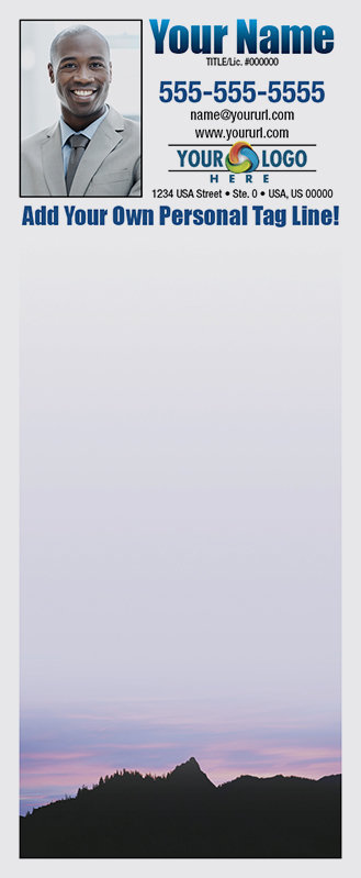 Full Color Custom Notepads | Silhouette Mountain Sunset, Lines?: Please Choose, Page Count: 25 Sheets per pad, Quantity: 250