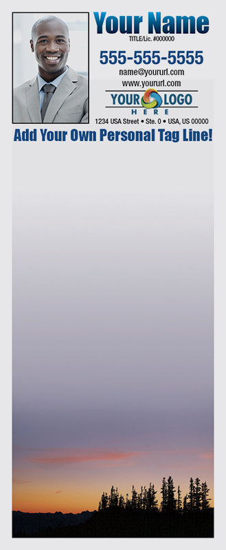 Full Color Custom Notepads | Tree Silhouette Sunset, Lines?: Please Choose, Page Count: 25 Sheets per pad, Quantity: 250