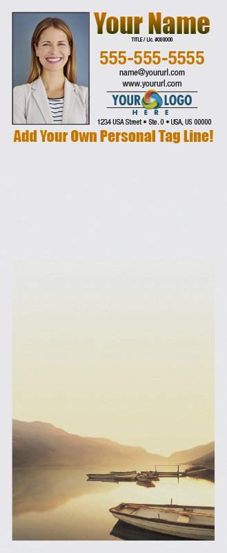 Full Color Custom Notepads | Boats Sunrise, Lines?: Please Choose, Page Count: 25 Sheets per pad, Quantity: 250