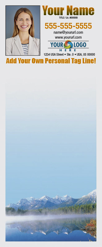 Full Color Custom Notepads | Fog Lake Mountains, Lines?: Please Choose, Page Count: 25 Sheets per pad, Quantity: 250
