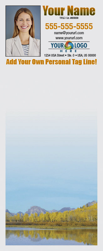 Full Color Custom Notepads | Golden Trees Lake, Lines?: Please Choose, Page Count: 25 Sheets per pad, Quantity: 250