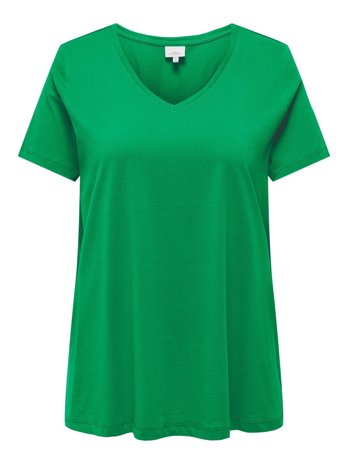 CARBONNIE LIFE S/S V-NECK A-SHAPE TEE, maat: S-42/44, kleur: Green Bee