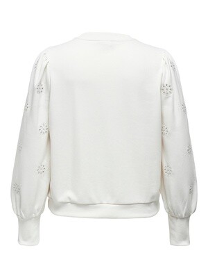 CARFEMME L/S PUFF EMBROIDERY UB SWT JRS