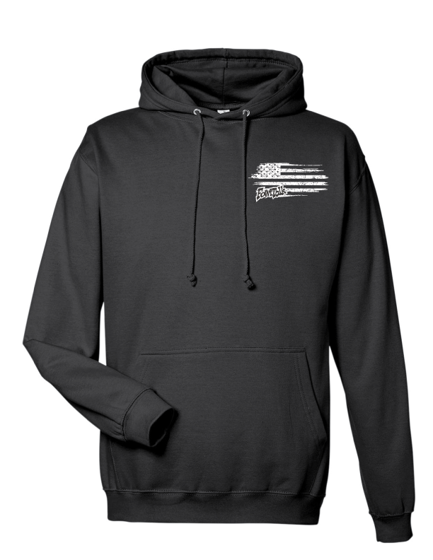 Fowltalk Duck Hunting Rugged Flag Hoodie