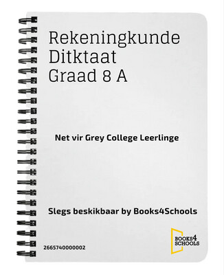 Rekeningkunde Diktaat Gr.8 (B4S)