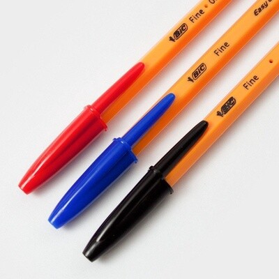 Pen Ballpoint Bic Orange Fine Assorted colors - Single