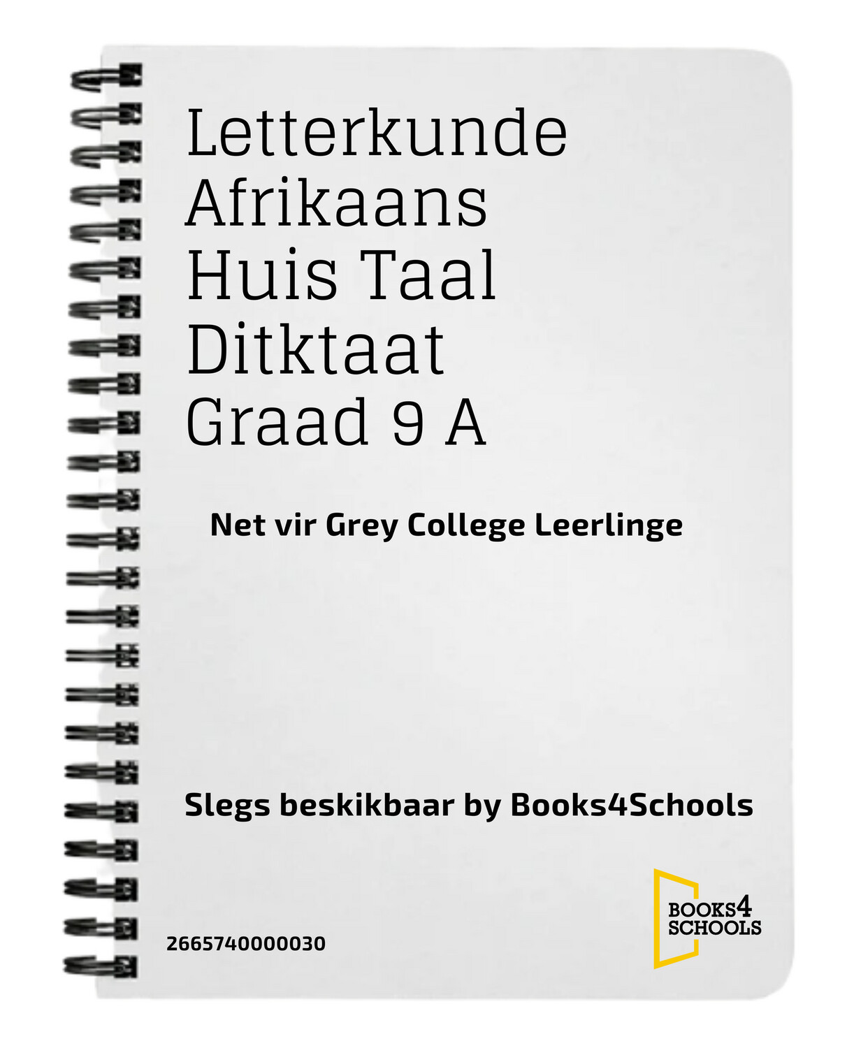 Letterkunde Afrikaans Huistaal Diktaat Gr. 9 (B4S) (X)