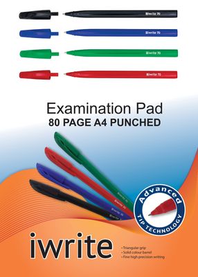 Exam Pad F/M - Punched 60gsm - 80 sheets