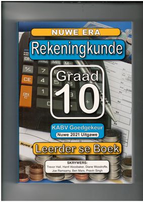 Nuwe Era Rekeningkunde Graad 10 Leerder Boek (2021 Uitgawe)
