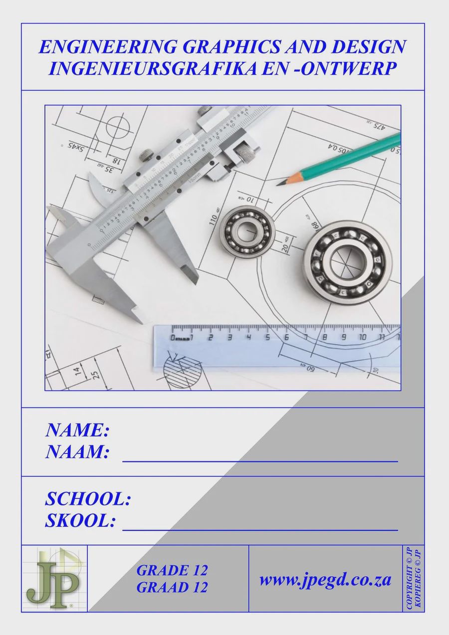 JPEGD Engineering Graphics &amp; Design Gr 12 Workbook A3 (10th Edition)