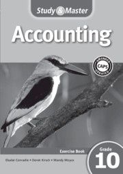 Study &amp; Master Accounting Workbook Grade 10