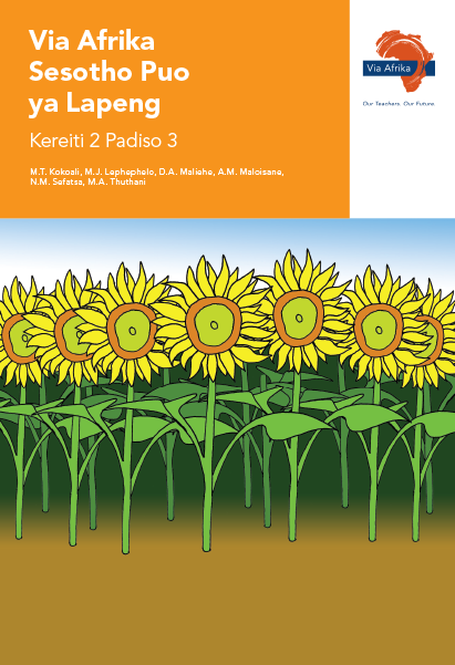 Via Afrika Sesotho Home Language Grade 2 Reader 3 Stories:  1. Mobu mpho ya rona  2. Ke semphethe ke o fete  3. Boitlhokomelo tseleng 4. Re a sebetsa re a fapana (Printed book.)