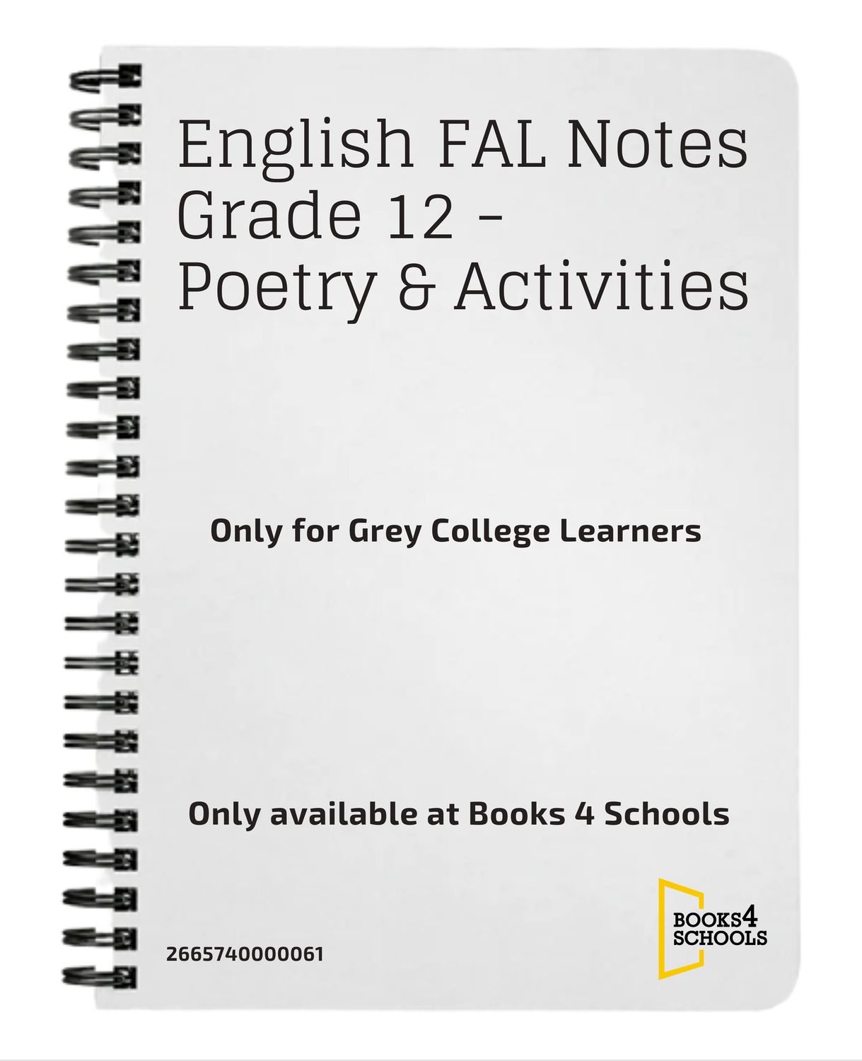 English FAL Notes Grade 12 - Poetry &amp; Activities