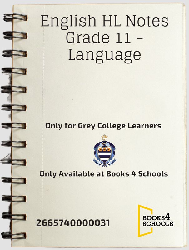 English HL Notes Grade 11 - Language