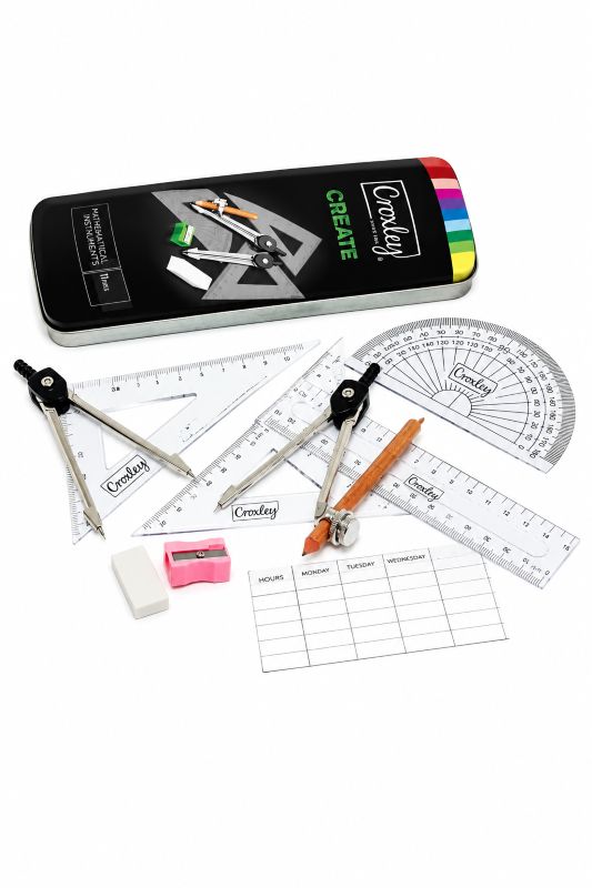 Croxley Mathematical Instruments set 11pc