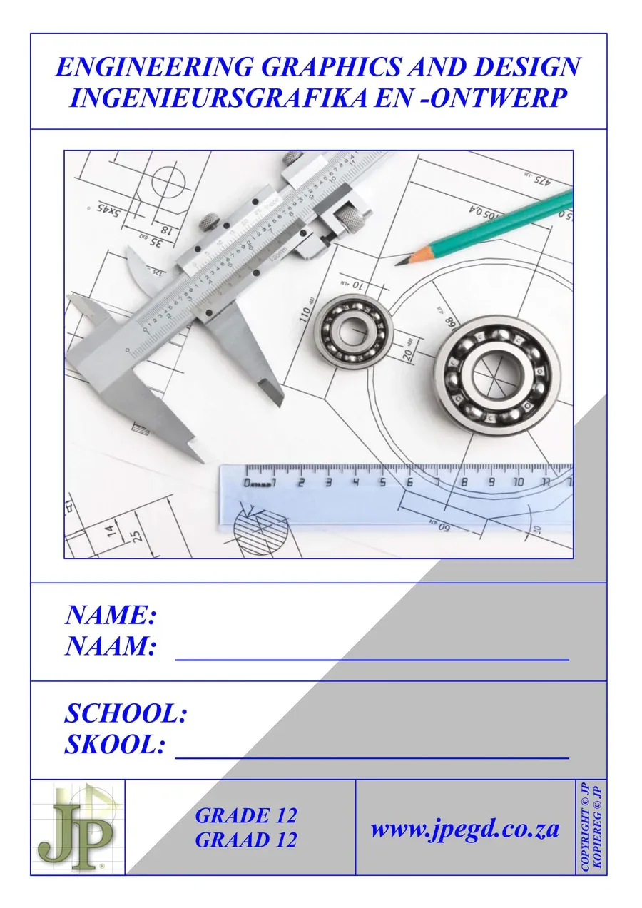 JPEGD Engineering Graphics &amp; Design Gr 12 Workbook A3 (10th Edition)