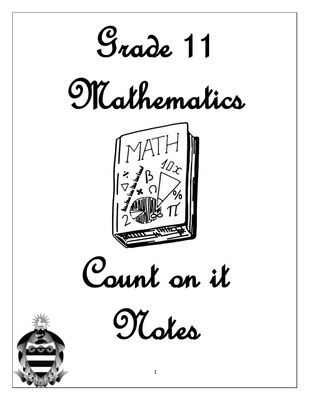 Mathematics Notes Grade 11