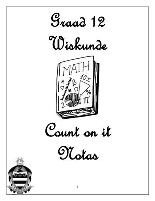 Wiskunde Diktaat Graad 12