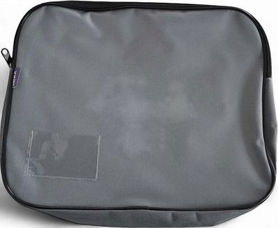Canvas Book Bag with Card Holder Slot - Single - Grey