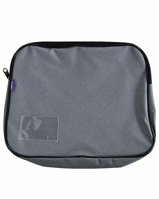 Canvas Book Bag with Card Holder Slot - Single - Grey