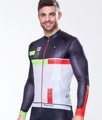 Long Sleeve Jersey - Time to Ride Red