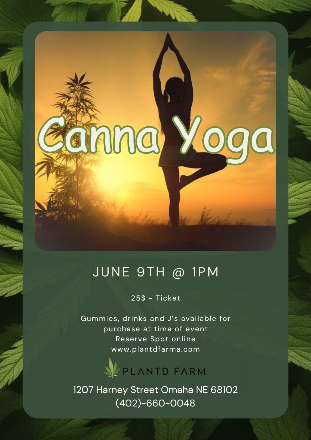 Canna Yoga, DATE: June 9th GA