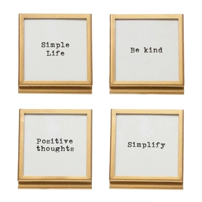 FRAMES WITH EASEL AND POSITIVE WORDS